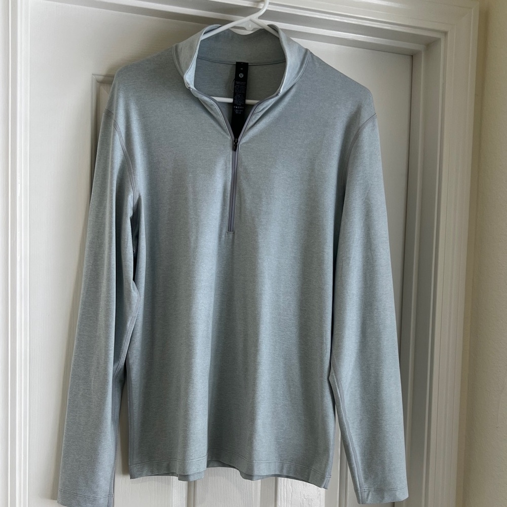 lululemon athletica Men's Light Gray Zip-Up Sweater